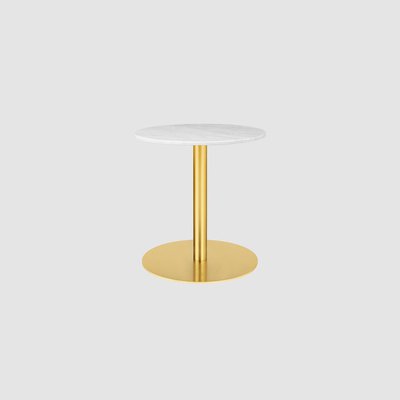 GUBI「1.0 Lounge Table Round φ60cm」マーブルホワイト 真鍮ベース