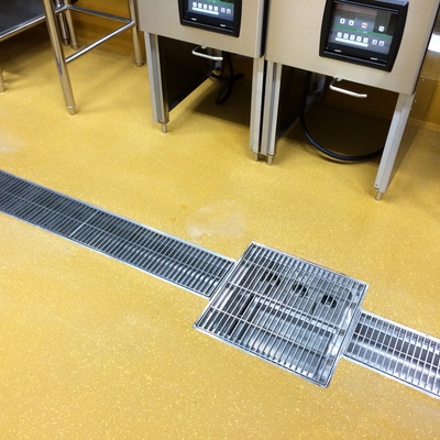 HACCP準拠「排水溝 SSGW型」ウェット厨房用グレーチングタイプ ジョイント式