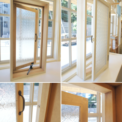 木製室内窓「WM-H800（左右開き）」20色 9パターン W400×H800×D130mm