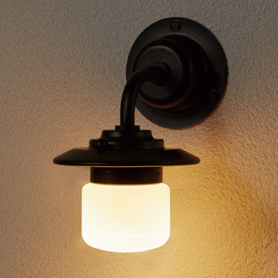 LEDライト 100V「CHOUCHOU シュシュ  LHO-K」ブラック 玄関灯