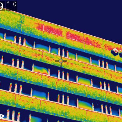 サーモグラフィによる外壁診断「赤外線カメラによるタイル浮き調査」