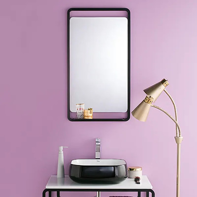 「おしゃれミラー M003」W600×H900mm ステンレス製フレーム洗面鏡