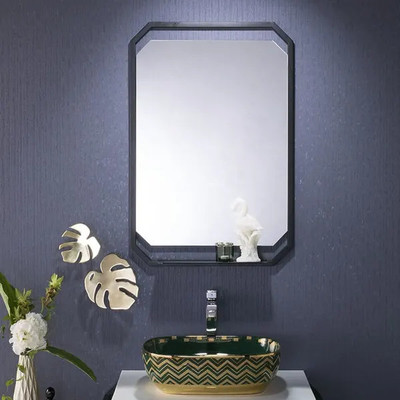 「おしゃれミラー M004」W600×H900mm ステンレス製フレーム洗面鏡