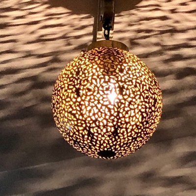 GADAN 照明・モロッコランプ ペンダント【真鍮・アイアン】「真鍮ランプ アクダルＳ／ゴールド」