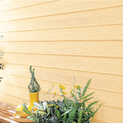 窯業系サイディング外壁材「モエンサイディングS18 よろい4段木目調」18mm厚