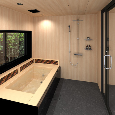 極上の天然素材を贅沢に使った高級システムバスルーム「雅月 Miyabi Tsuki」