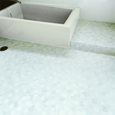 意匠性・水はけ性・防滑性に優れた浴室用床シート「あんからプラス」