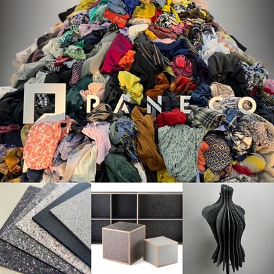『PANECO』繊維廃棄物を美しくリサイクルしたサステナブルな環境配慮型建材